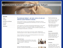 Tablet Screenshot of physiotherapie-selbach.de